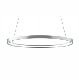 BENEITO FAURE - Luminaria suspendida ZERO-IN de 700mm 44W 7568lm RGBW Tuya plata