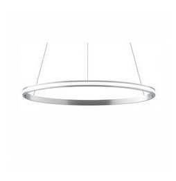 BENEITO FAURE - Luminaria suspendida ZERO-OUT de 700mm 44W 7568lm RGBW Casambi plata