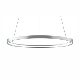 BENEITO FAURE - Luminaria suspendida ZERO-IN de 700mm 44W 4620lm 3000K DALI plata