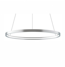 BENEITO FAURE - Luminaria suspendida ZERO-IN de 700mm 44W 4620lm 3000K Casambi plata