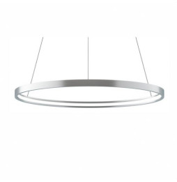 BENEITO FAURE - Luminaria suspendida ZERO-IN de 400mm 26W 2730lm 3000K PUSH plata
