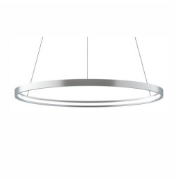 Luminaria suspendida ZERO-IN de 400mm 26W 2600lm 2700K On-Off plata