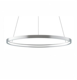 BENEITO FAURE - Luminaria suspendida ZERO-IN de 400mm 26W 2600lm 2700K Casambi plata
