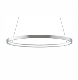BENEITO FAURE - Luminaria suspendida ZERO-IN de 700mm 44W 4884lm 4000K On/Off plata