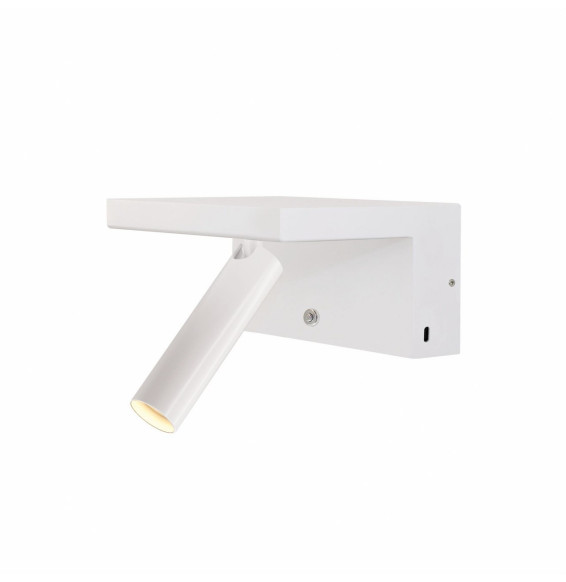 BENEITO FAURE - Aplique BEAM 5W CRI 90 3 niveles de intensidad 40° 2700K 2 USB-C 5V/2A blanco