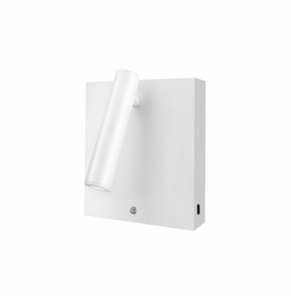 BENEITO FAURE - Aplique SWEET 4W CRI90 3 niveles de intensidad 2700K 2 USB-C 5V/2A + inducción blanco