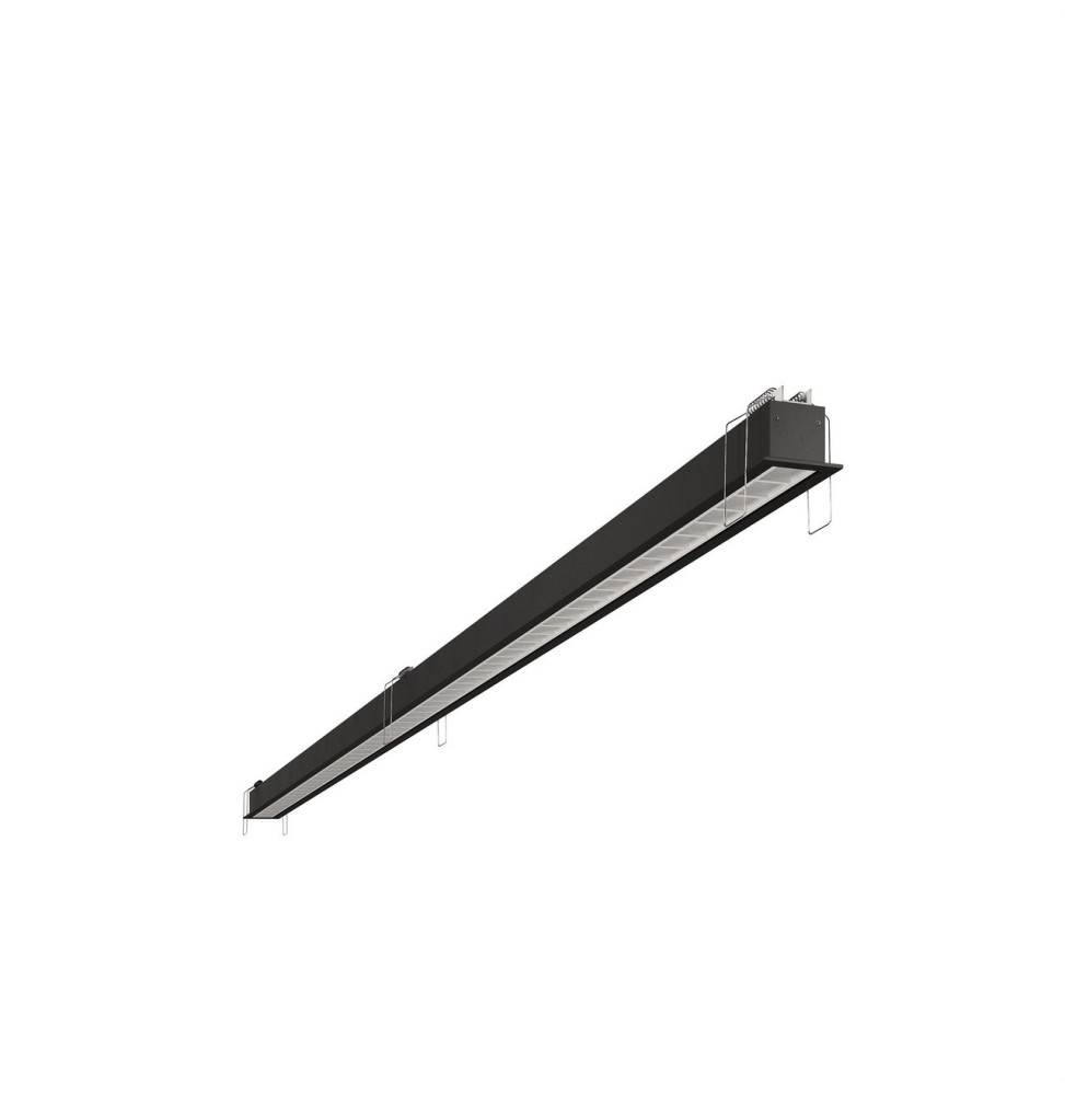BENEITO FAURE - Luminaria empotrable Evo E de 1400mm 52W 230Vac 4000K on/off negra lamas blancas 60°