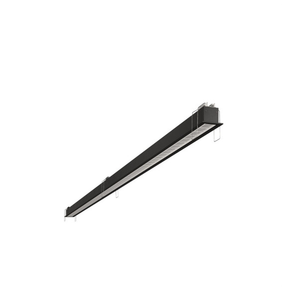 BENEITO FAURE - Luminaria empotrable Evo E de 1680mm 63W 230Vac 4000K on/off negra lamas blancas 60°