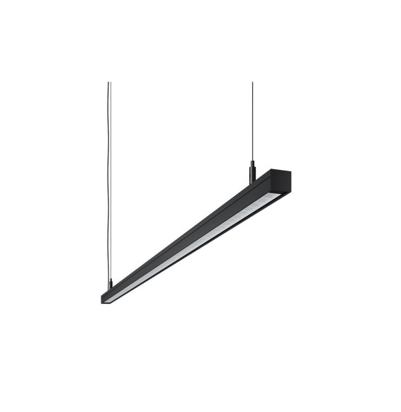 BENEITO FAURE - Luminaria Evo Mini de 1170mm 38W 230Vac 2700K DALI negra lamas blancas 60°