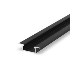 FARO - Perfil empotrable 8mm 1,9m negro