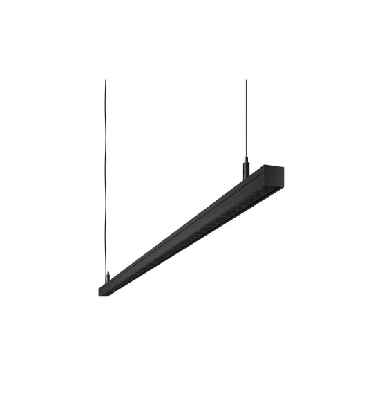 BENEITO FAURE - Luminaria Evo Mini de 2290mm 74W 230Vac 2700K Push negra lamas negras 60°