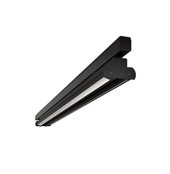 BENEITO FAURE - Luminaria Evo Track para carril de 890mm 56W 230Vac 2700K on/off negra lamas blancas 60°