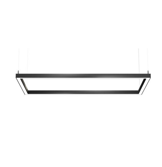 BENEITO FAURE - Luminaria Mirrow de 1050x600mm 65W 230Vac RGBW Casambi negra con porta equipos