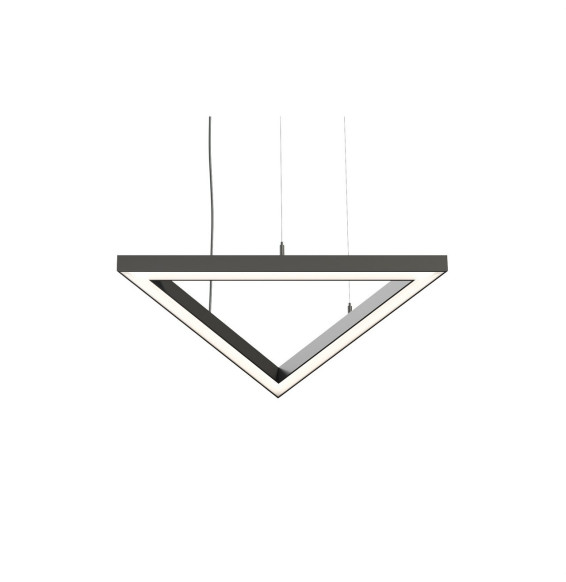 BENEITO FAURE - Luminaria Tax triangulo 600mm 36W 230Vac RGBW Casambi negra con caja porta equipos