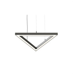 BENEITO FAURE - Luminaria Tax triangulo 600mm 36W 230Vac RGBW Casambi negra con caja porta equipos