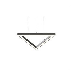 BENEITO FAURE - Luminaria Tax triangulo 600mm 36W 230Vac RGBW Tuya negra con caja porta equipos