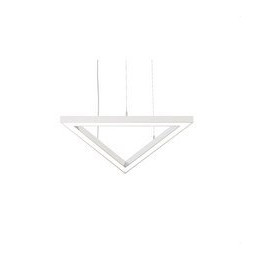 BENEITO FAURE - Luminaria Tax triangulo 600mm 52W 230Vac 2700K on/off blanca con caja porta equipos