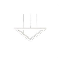 BENEITO FAURE - Luminaria Tax triangulo 600mm 52W 230Vac 3000K DALI blanca con caja porta equipos