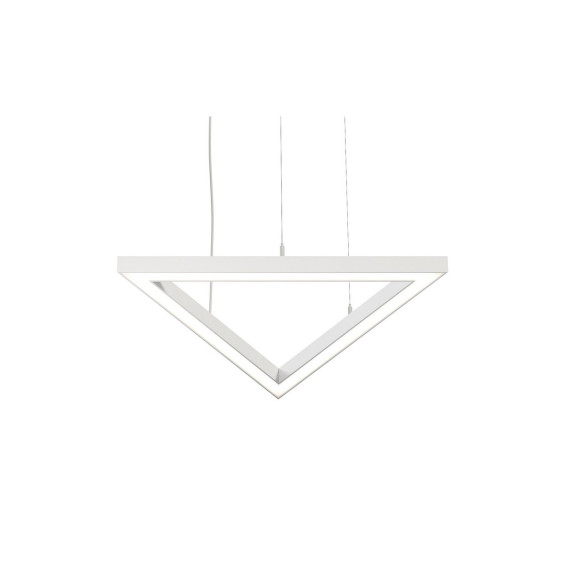 BENEITO FAURE - Luminaria Tax triangulo 600mm 52W 230Vac 4000K on/off blanca con caja porta equipos