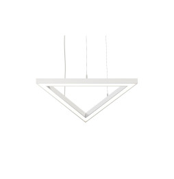 BENEITO FAURE - Luminaria Tax triangulo 600mm 64W 230Vac 2700K Tuya blanca con caja porta equipos