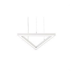 BENEITO FAURE - Luminaria Tax triangulo 600mm 64W 230Vac 3000K Casambi blanca con caja porta equipos