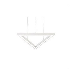 BENEITO FAURE - Luminaria Tax triangulo 600mm 64W 230Vac 4000K Casambi blanca con caja porta equipos