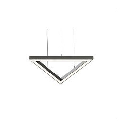 BENEITO FAURE - Luminaria Tax triangulo 600mm 64W 230Vac 4000K Tuya negra con caja porta equipos