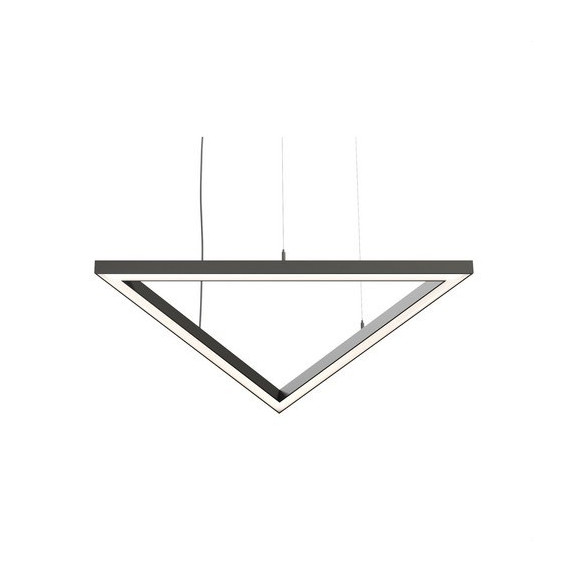 BENEITO FAURE - Luminaria Tax triangulo 840mm 50W 230Vac RGBW Tuya negra con caja porta equipos