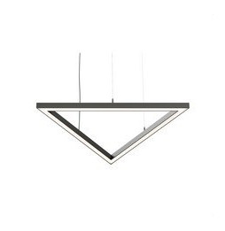 BENEITO FAURE - Luminaria Tax triangulo 840mm 72W 230Vac 2700K on/off negra con caja porta equipos