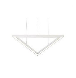 BENEITO FAURE - Luminaria Tax triangulo 840mm 72W 230Vac 2700K DALI blanca con caja porta equipos