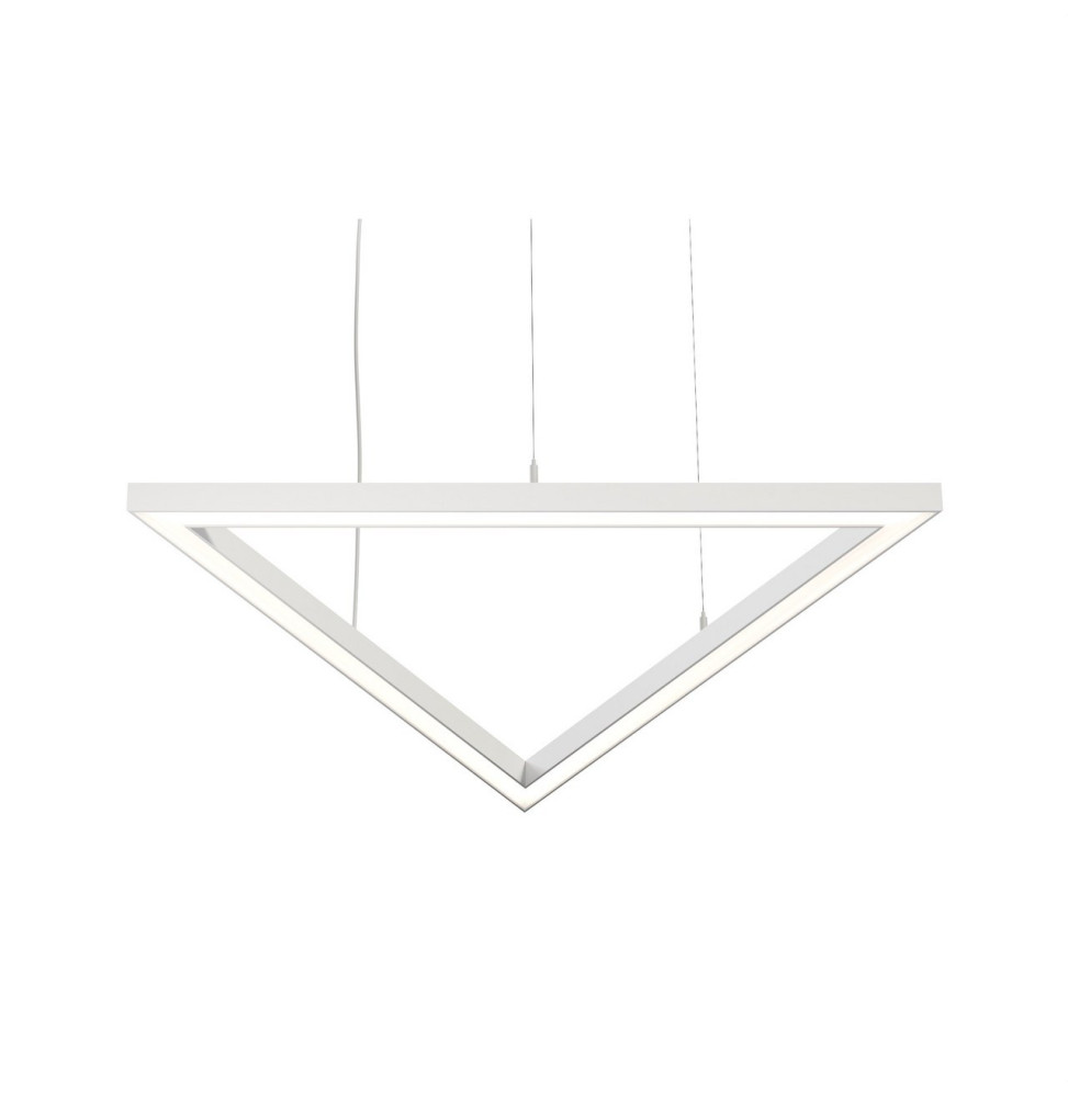 BENEITO FAURE - Luminaria Tax triangulo 840mm 72W 230Vac 2700K Push blanca con caja porta equipos