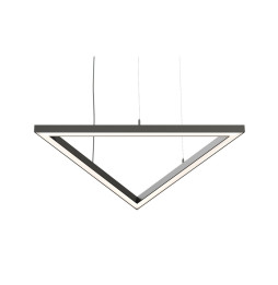 BENEITO FAURE - Luminaria Tax triangulo 840mm 72W 230Vac 3000K Push negra con caja porta equipos