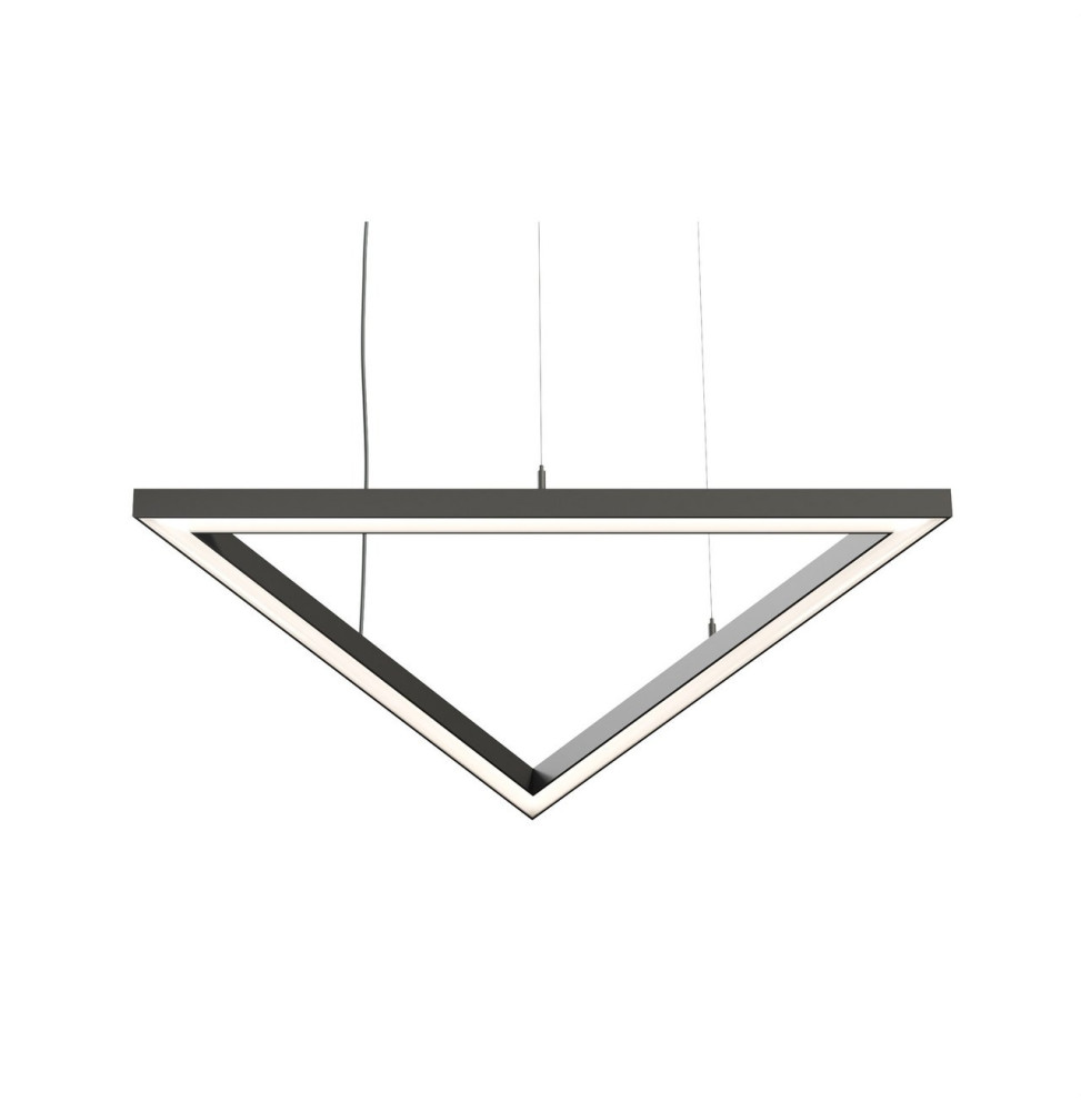 BENEITO FAURE - Luminaria Tax triangulo 840mm 72W 230Vac 3000K Push negra con caja porta equipos