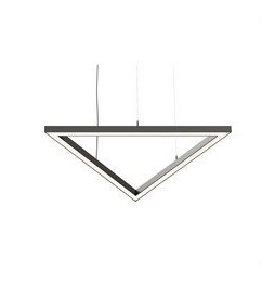 BENEITO FAURE - Luminaria Tax triangulo 840mm 72W 230Vac 3000K Push negra con caja porta equipos