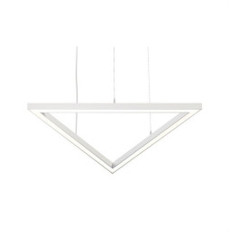 BENEITO FAURE - Luminaria Tax triangulo 840mm 72W 230Vac 3000K DALI blanca con caja porta equipos