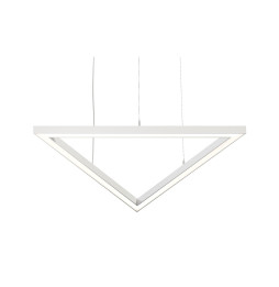 BENEITO FAURE - Luminaria Tax triangulo 840mm 72W 230Vac 3000K Push blanca con caja porta equipos