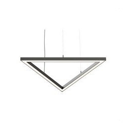 BENEITO FAURE - Luminaria Tax triangulo 840mm 72W 230Vac 3000K DALI negra con caja porta equipos
