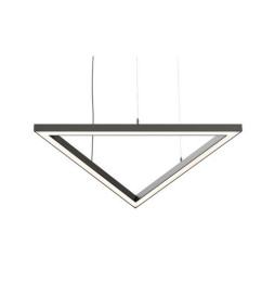 BENEITO FAURE - Luminaria Tax triangulo 840mm 72W 230Vac 4000K DALI negra con caja porta equipos
