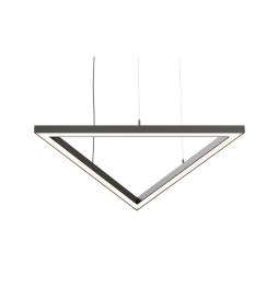 BENEITO FAURE - Luminaria Tax triangulo 840mm 72W 230Vac 4000K Push negra con caja porta equipos