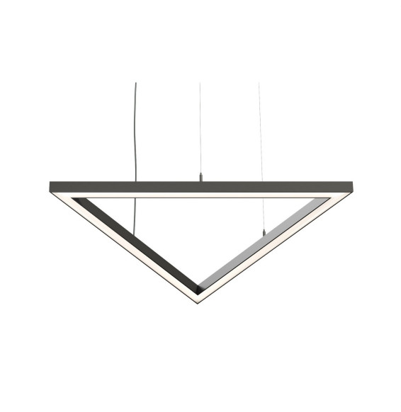 BENEITO FAURE - Luminaria Tax triangulo 840mm 90W 230Vac 2700K Casambi negra con caja porta equipos