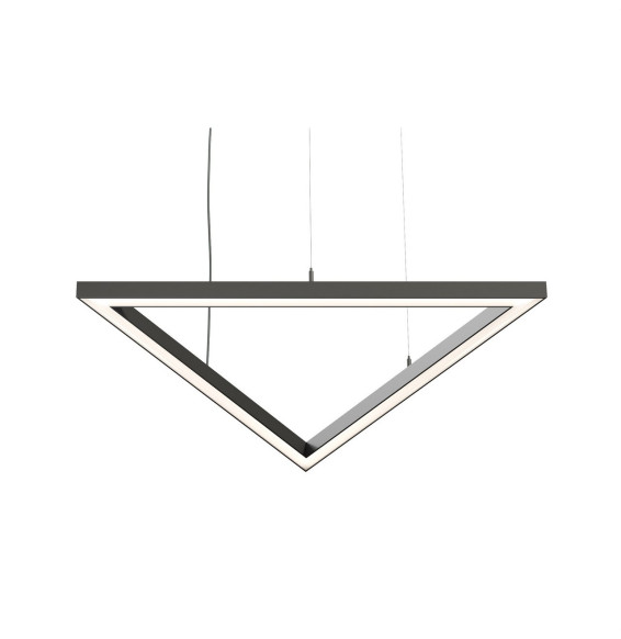 BENEITO FAURE - Luminaria Tax triangulo 840mm 90W 230Vac 3000K Casambi negra con caja porta equipos