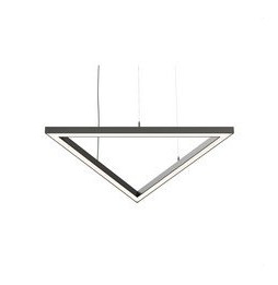 BENEITO FAURE - Luminaria Tax triangulo 840mm 90W 230Vac 3000K Casambi negra con caja porta equipos
