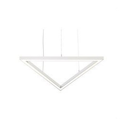 BENEITO FAURE - Luminaria Tax triangulo 840mm 90W 230Vac 4000K Casambi blanca con caja porta equipos