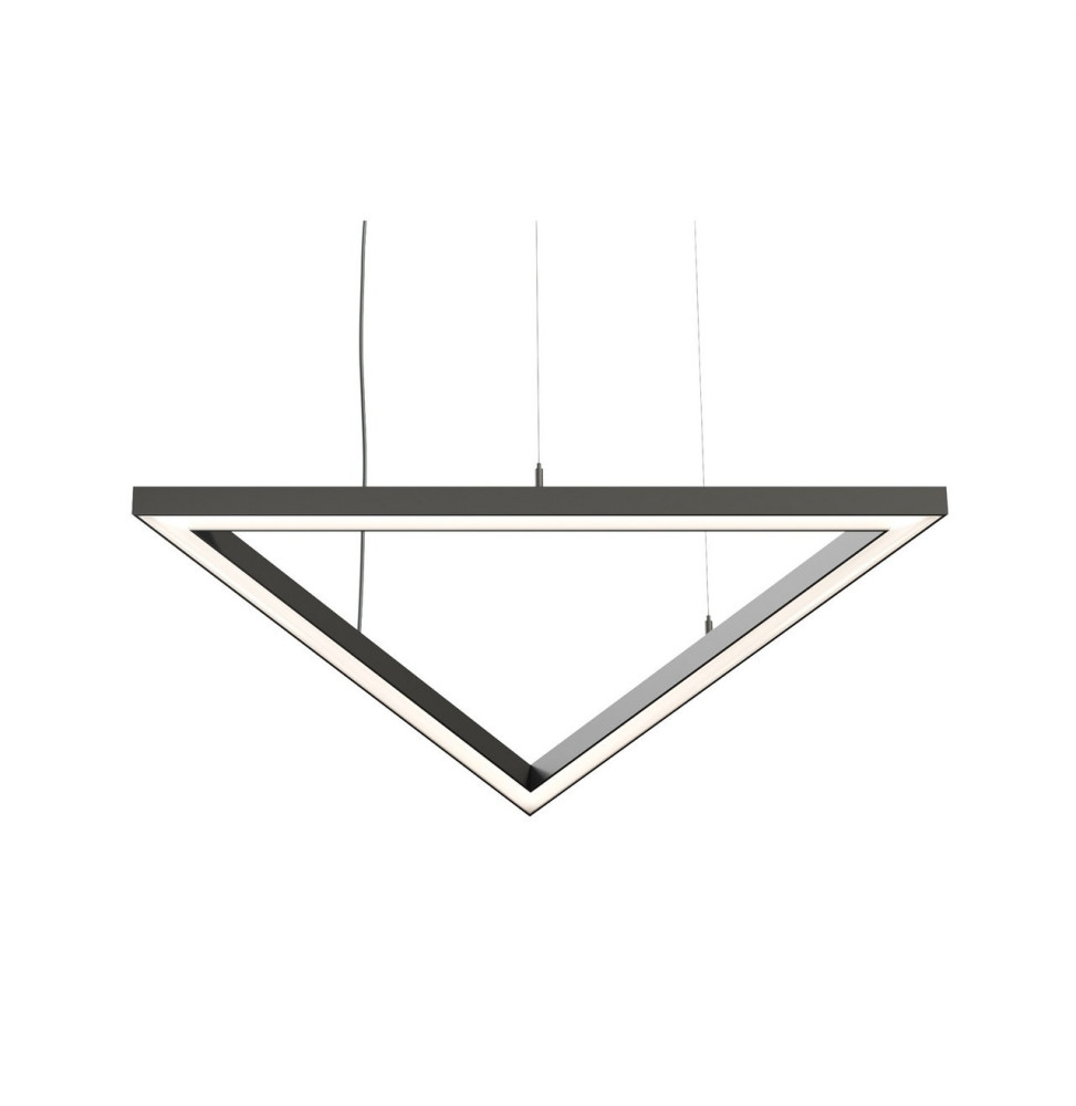 BENEITO FAURE - Luminaria Tax triangulo 840mm 90W 230Vac 4000K Casambi negra con caja porta equipos