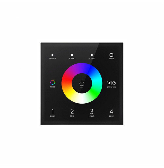 BENEITO FAURE - Panel táctil RF RGB-W DMX 4 zonas negro