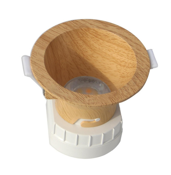 NAVIGATOR - Accesorio madera redondo PVC para downlight LED