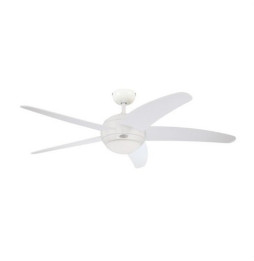 FARHO - Ventilador de techo tradicional Bendan 132cm 52" con mando a distancia blanco