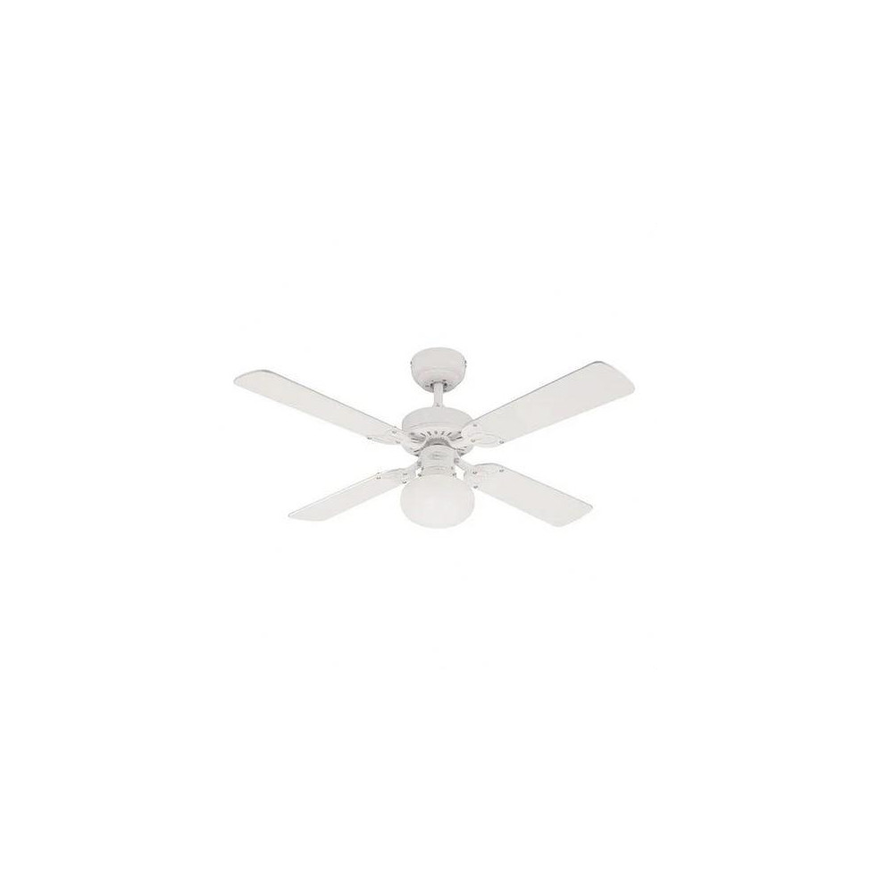 FARHO - Ventilador de techo tradicional Vegas 105cm 42" con aspas reversibles blanco