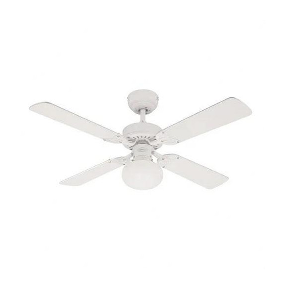 FARHO - Ventilador de techo tradicional Vegas 105cm 42" con aspas reversibles blanco