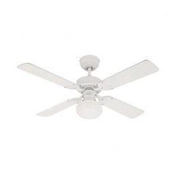 FARHO - Ventilador de techo tradicional Vegas 105cm 42" con aspas reversibles blanco
